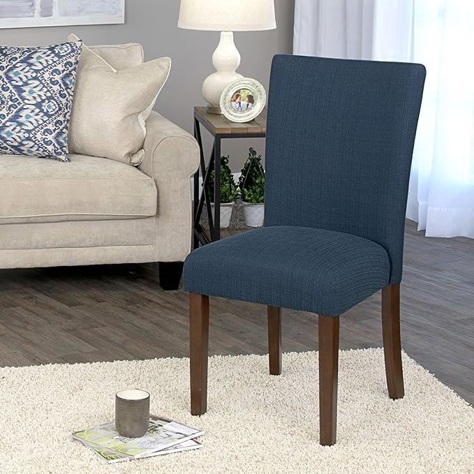 HomePop Parsons Classic Upholstered Accent Dining Chair, Single Pack, Dark Blue - Image 10