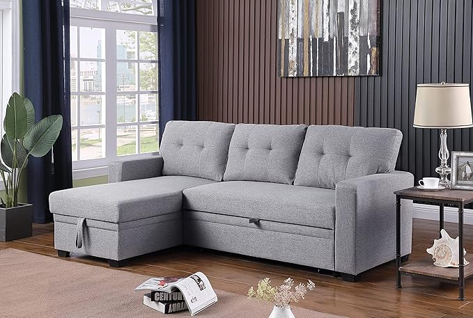 Devion Furniture Meridian 4-in-1 Convertible L Shaped Couch by DevionFurniture
