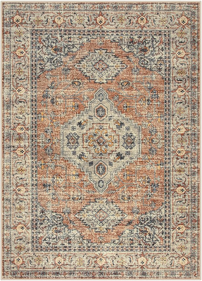 Lahome Oriental Washable Rugs for Living Room, 4x6 Bedroom Area Rug Ultra-Thin - Image 7