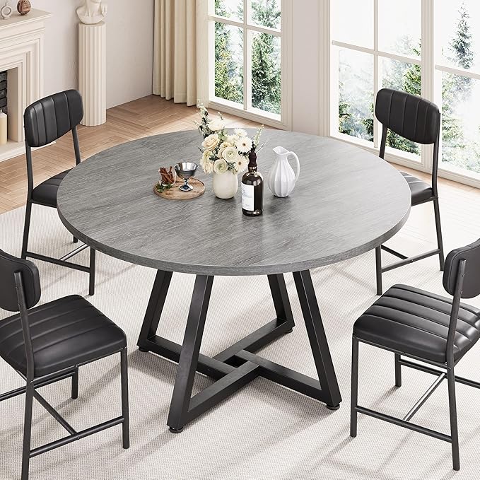 Round Kitchen Dining Room Table Circle Dining Dinner Table - Image 2