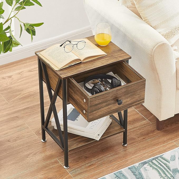 VECELO Nightstands Set of 2, Modern Bedside End Tables, Night Stands - Image 7
