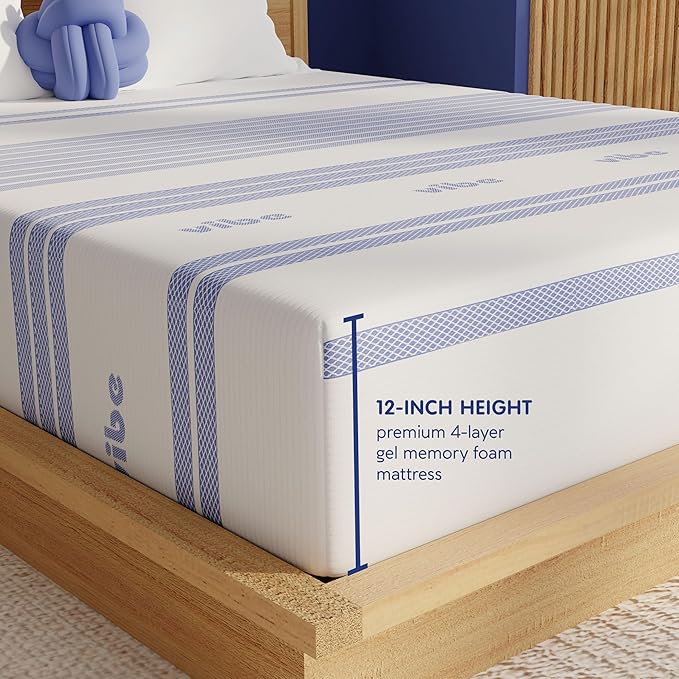 Vibe 12-Inch Gel Memory Foam Mattress | Bed in a Box, Twin XL - Image 6