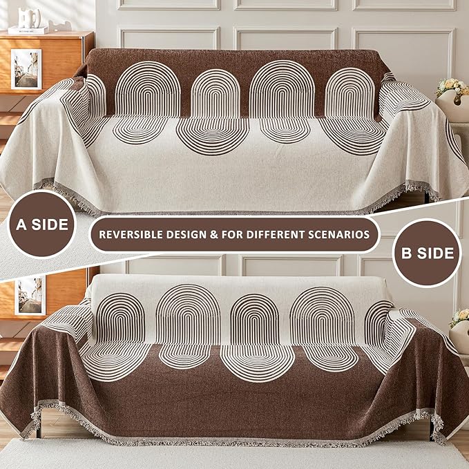 STACYPIK Soft Boho Chenille Couch Cover - Image 3