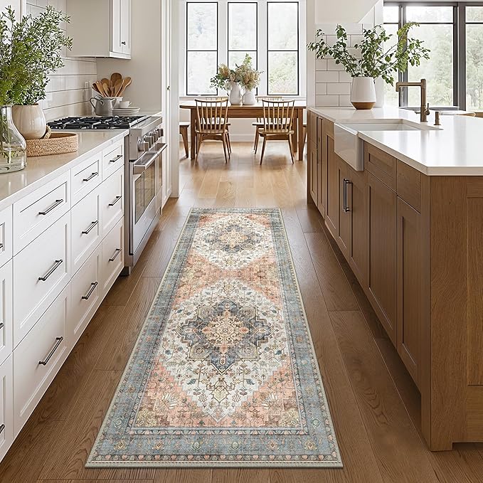 GENIMO 2x10 Runner Rugs for Hallway, Machine Washable Non Slip Vintage Rugs - Image 2