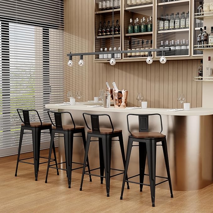 24 Inch Swivel Bar Stools Set of 2 - Image 7