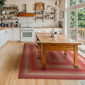 Homespice Apple Pie Jute Red 8x10' Braided Area Rug by Homespice
