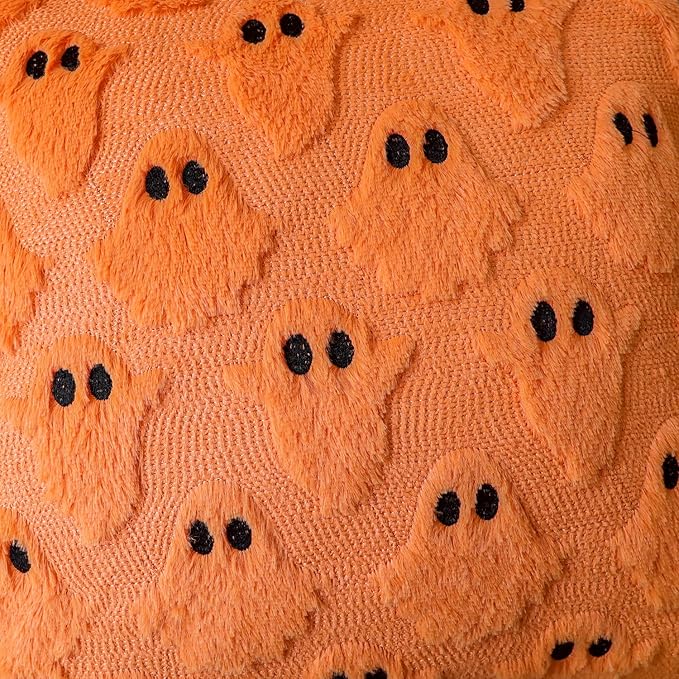 4TH Emotion Halloween Ghost Decorative Pillow Covers 16x16 Set of 2 - Image 2