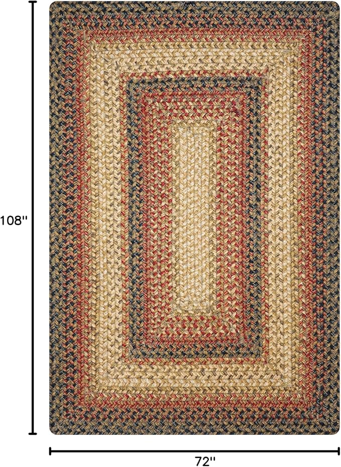 Russet Multicolor Jute Braided Area Rug, 6x9' Rectangle - Image 2