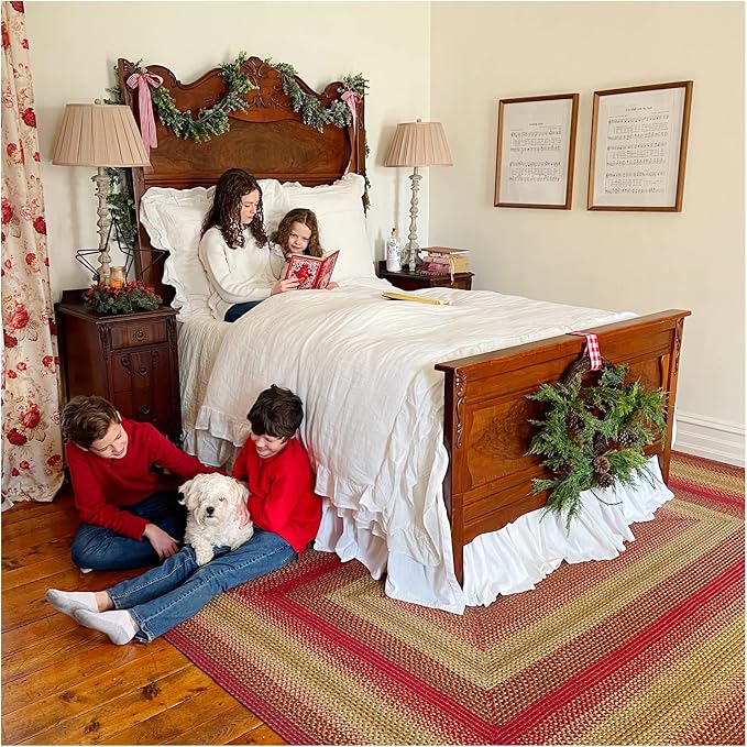 Cider Barn Red Jute Braided Area Rug, 4x6' Rectangle - Image 10