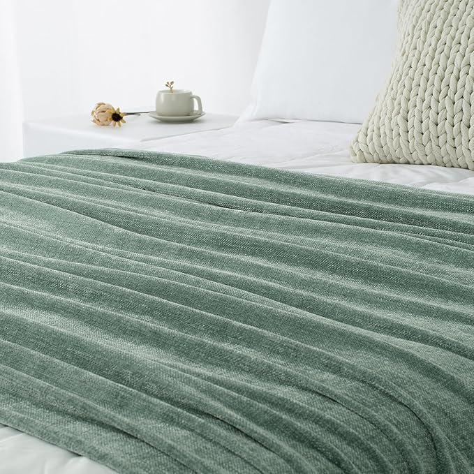 Chenille Throw Blanket for Couch 50"X 60", Soft Cozy Throws - Image 9