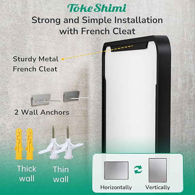 TokeShimi 72x36 Black Bathroom Mirror, Tempered Glass, Bathroom Wall Mirror - Image 7