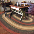 Highland Multi Color Oval Braided Rug, 6x9' by Homespice