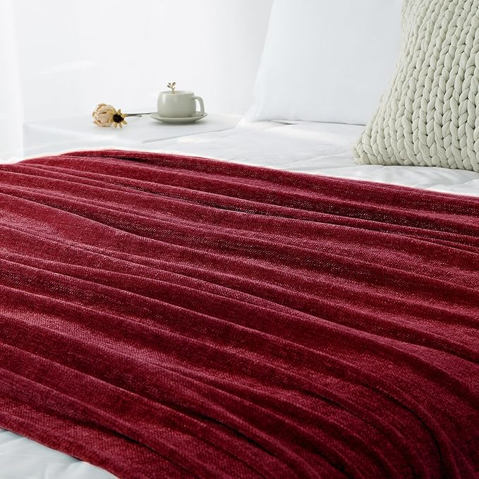 Chenille Throw Blanket for Couch 50"X 60", Soft Cozy Throws - Image 9