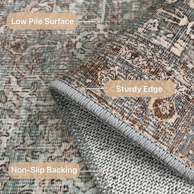 9X12 Area Rugs Machine Washable Rugs - Image 5