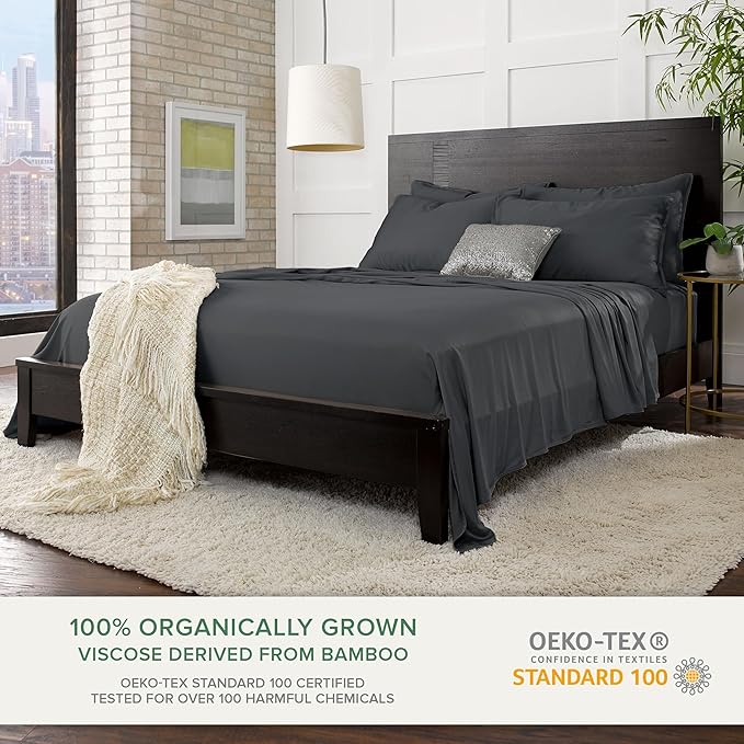 King Sheets by Pure Bamboo, Genuine 100% Organic Viscose Derived from Bamboo - Image 2