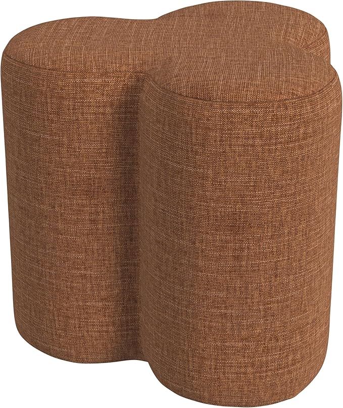 HomePop Upholstered Clover Shaped Ottoman Home Décor|Foot Rest Ottoman - Image 5