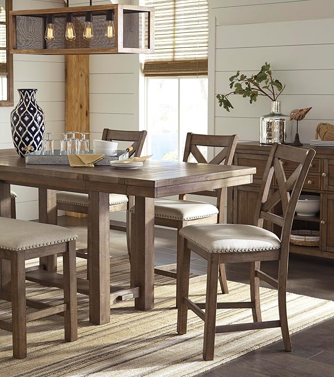 Signature Design by Ashley Moriville Rustic Farmhouse 36" Counter Height Dining - Image 14