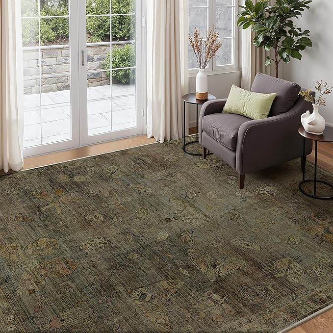 GENIMO 6x9 Area Rugs for Living Room, Machine Washable Non Slip Vintage Rugs - Image 2