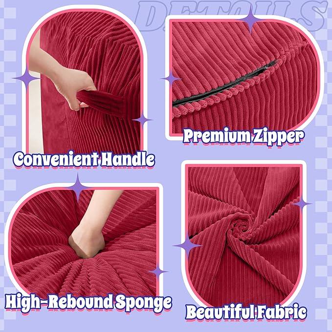 HABUTWAY 5FT Bean Bag Chair, Giant Bean Bag Chairs - Image 6