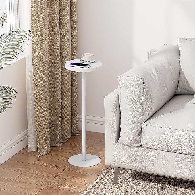 TUTOTAK Tall Round Side Table, Small End Table, Beside Table, Drink Table - Image 8