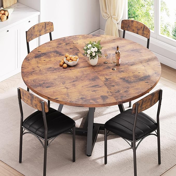 51“ Round Kitchen Dining Room Table - Image 4