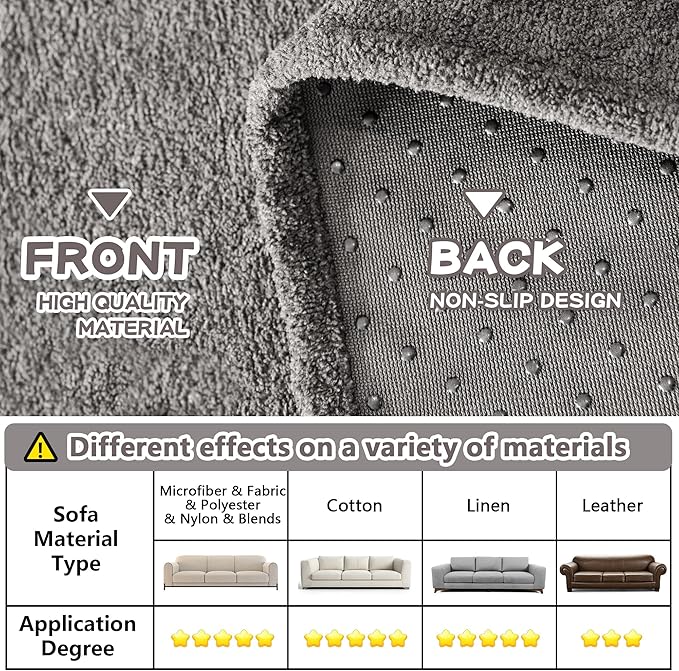 MYSKY HOME Couch Covers, Couch Cover 3 Cushion Sofa, Couch Covers - Image 4