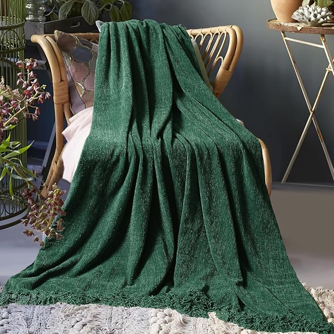 Chenille Throw Blanket for Couch 50"X 60", Soft Cozy Throws - Image 8