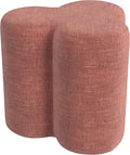 HomePop Upholstered Clover Shaped Ottoman Home Décor | Foot Rest Pouf – Pink by HomePop