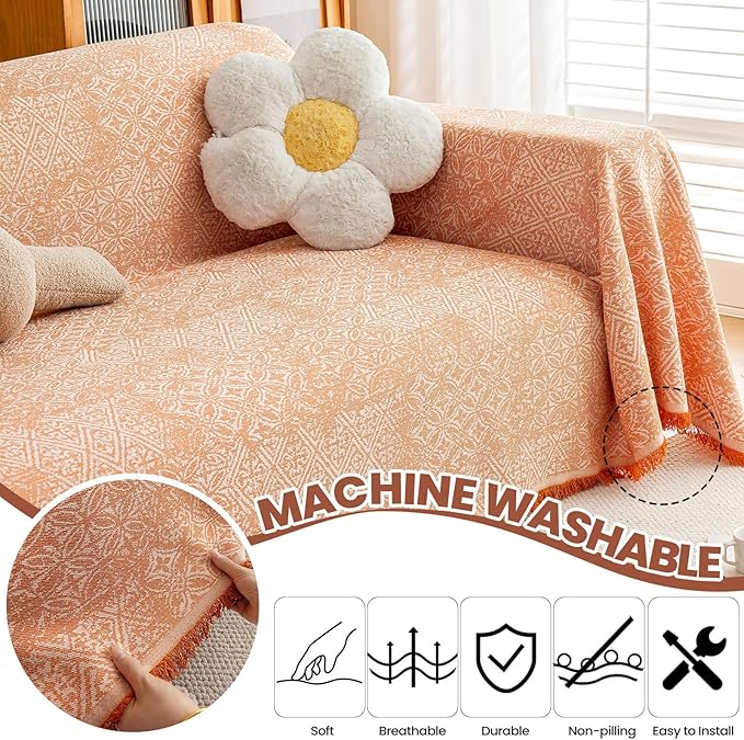 STACYPIK Boho Sofa Cover for Pets, Washable Dogs Protector for Living Room - Image 6