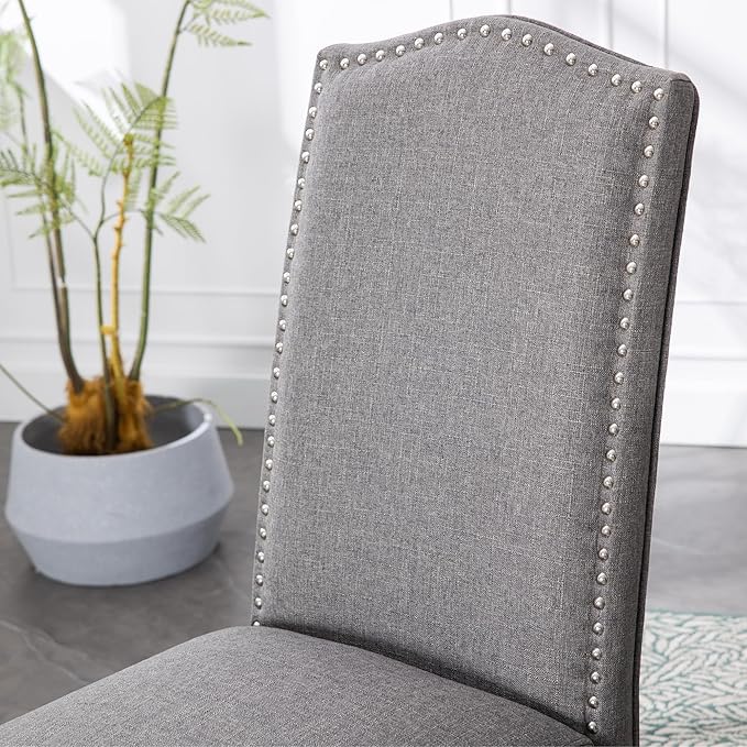 Stylish Upholstered Parsons Dining Chair - Image 8