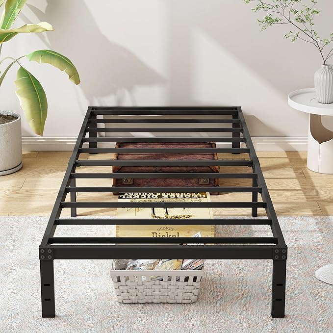 10 Inch XL Twin Bed Frames, Platform Metal Bed Frame Twin XL Size Heavy Duty - Image 2