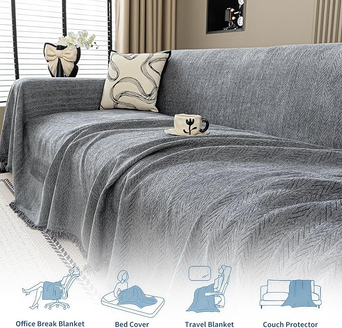 Nobildonna Sofa Chair Cover Waterproof Soft Thicken Chenille Cushion Couch Cover - Image 7
