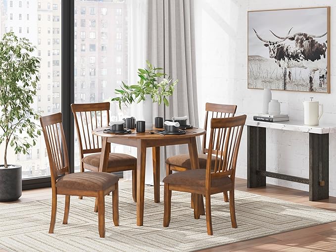 Signature Design by Ashley Berringer Dining Room Round Drop Leaf Table - Image 10