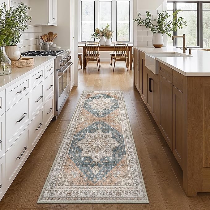 GENIMO 2x12 Runner Rugs for Hallway, Machine Washable Non Slip Vintage Rugs - Image 2