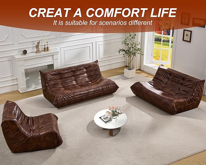 Hobestluk Bean Bag Chair Giant Bean Bag Sofa 2 Seater Bean Bag Chairs - Image 7