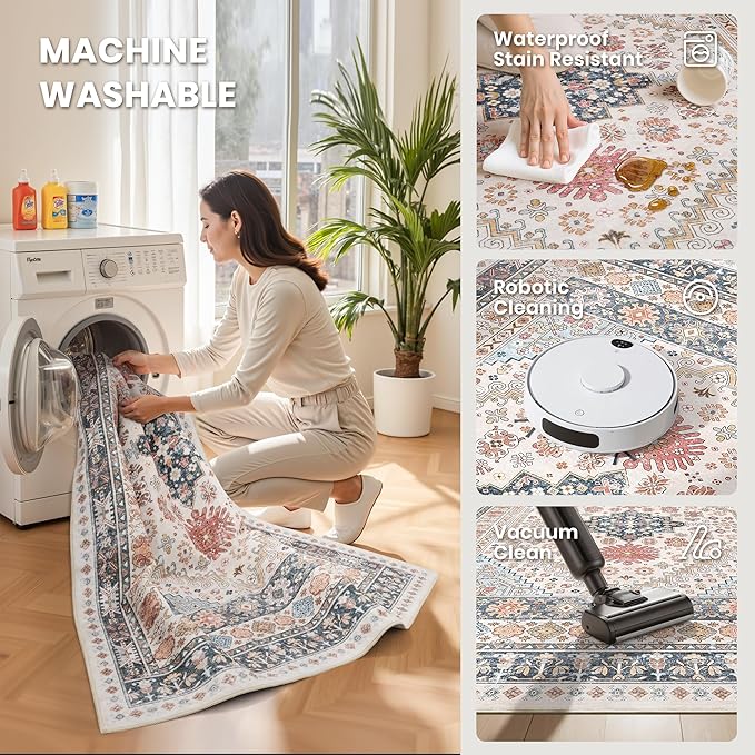zesthome 6x9 Area Rug, Super Soft Washable Rugs - Image 4