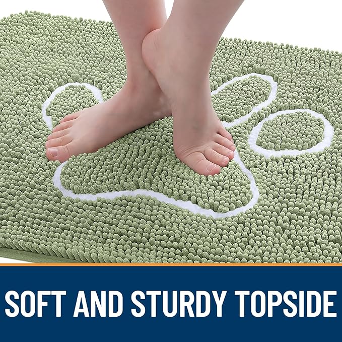 OLANLY Door Mat for Muddy Dog Paws 47x32, Ultra Absorbent Chenille Mud Doormat - Image 4