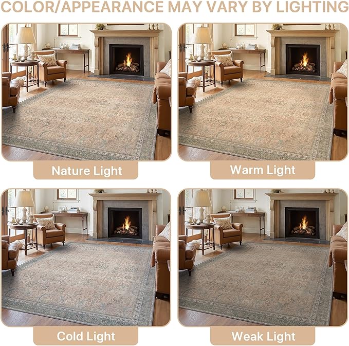 8X10 Area Rugs Machine Washable Rugs - Image 6