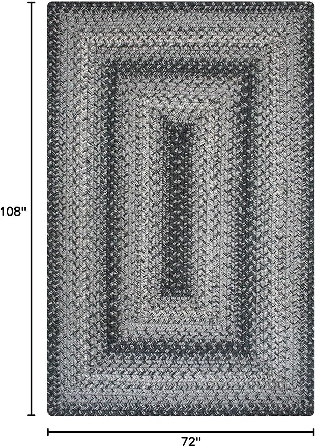 Homespice Flint Hill Braided Area Rug 6x9' - Image 2