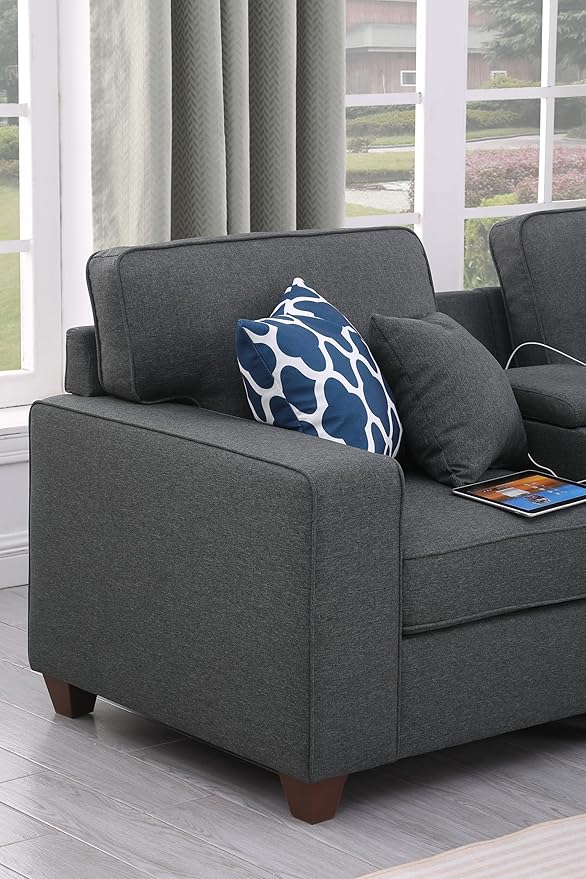 127" L-Shaped Sectional Couch - Image 4
