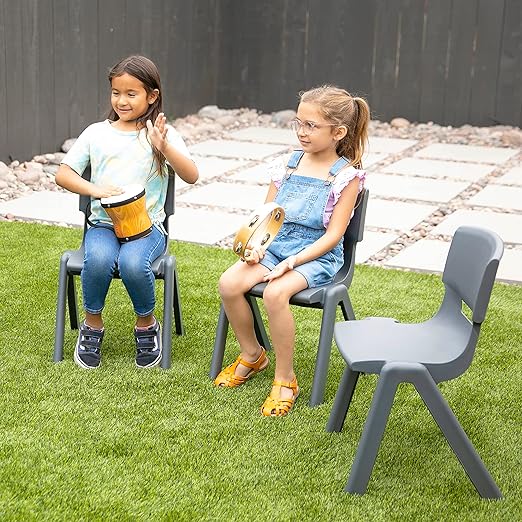 ECR4Kids 12in Plastic School Stack Chair, Classroom Furniture - Image 2