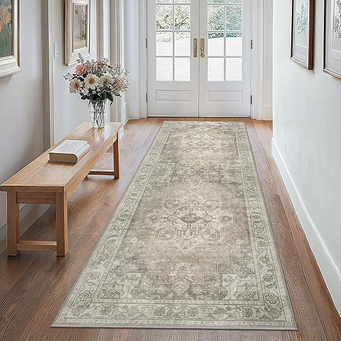 GENIMO 2x12 Runner Rugs for Hallway, Machine Washable Non Slip Vintage Rugs - Image 2