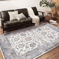 6x9 Washable Area Rug Boho Chic Medallion Distressed Design Non-Shedding Easy by CHAMPLANT