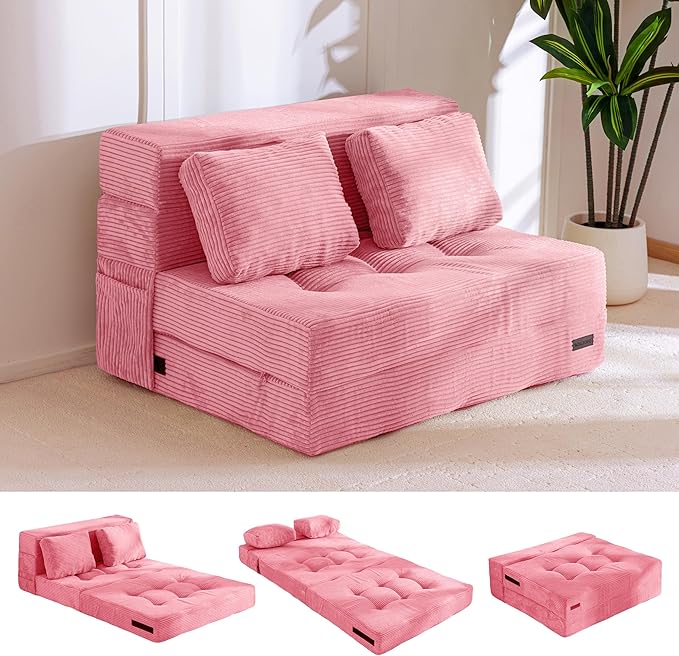 MAXYOYO Convertible Sofa Bed, Fold Out Loveseat Sleeper Sofa by MAXYOYO