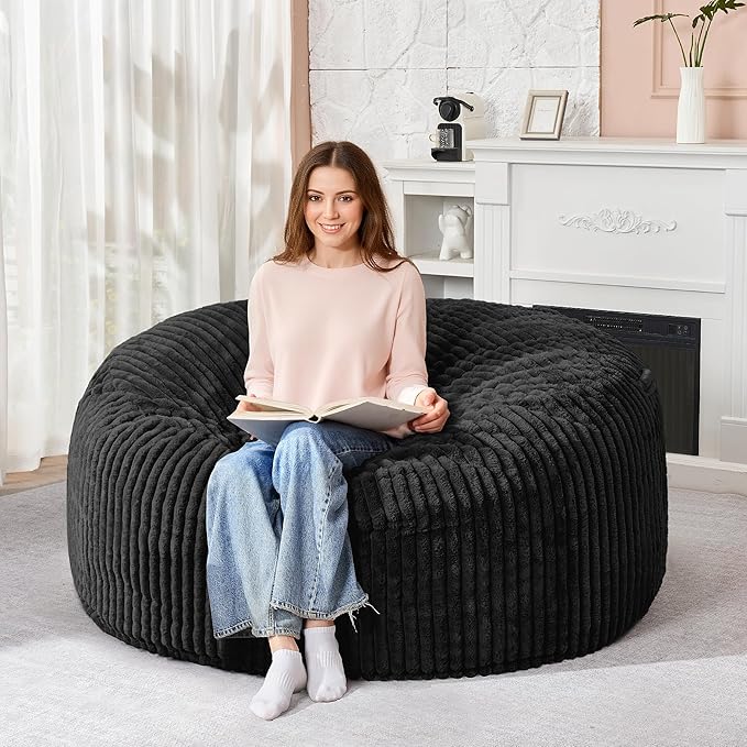 HABUTWAY 5FT Bean Bag Chair, Memory Foam Beanbag Chair by HABUTWAYMakeYourLifeComfortable