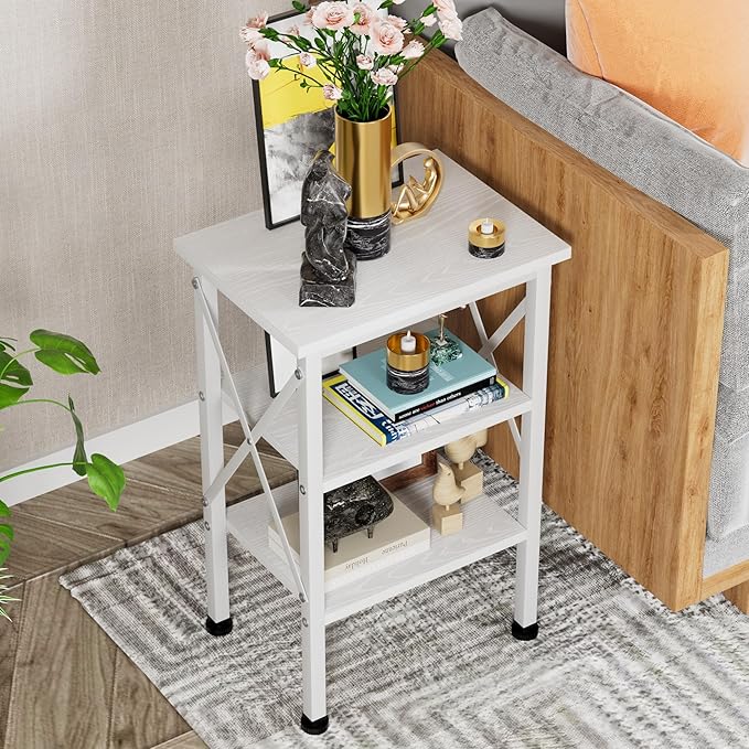 VECELO Modern Nightstands X-Design Side End Table Night Stand - Image 6