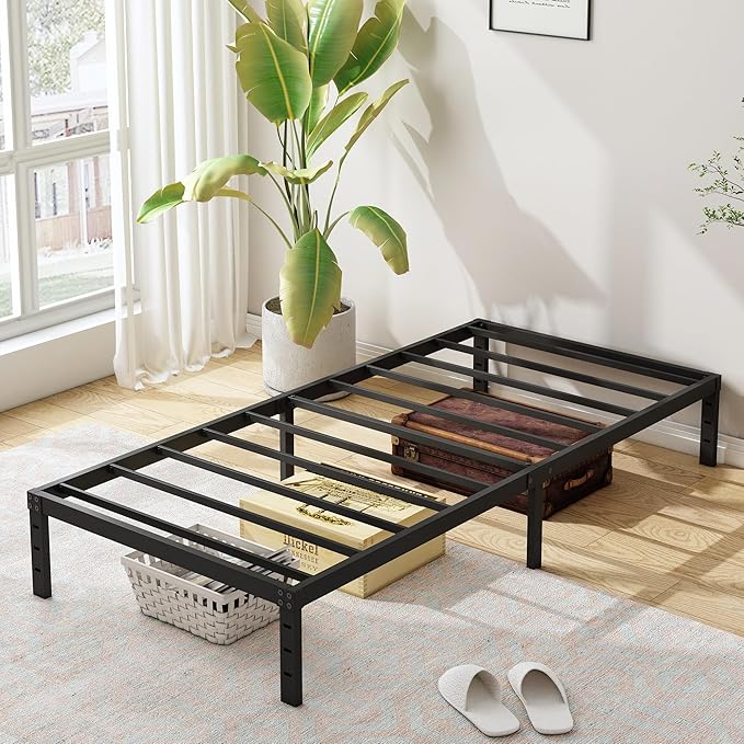 12 Inch Twin Bed Frames, Heavy Duty Metal Bed Frame Twin Size, No Box Spring - Image 8