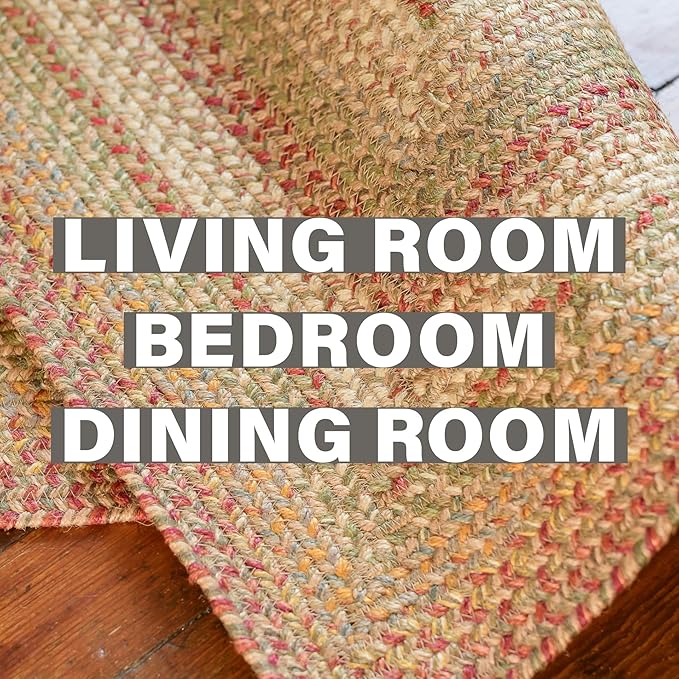 Homespice Harvest Jute Brown 4x6' Braided Area Rug - Image 8