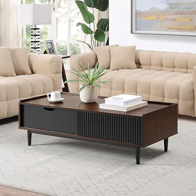 Manhattan Comfort Duane Mid Century Modern Coffee Table - Image 2