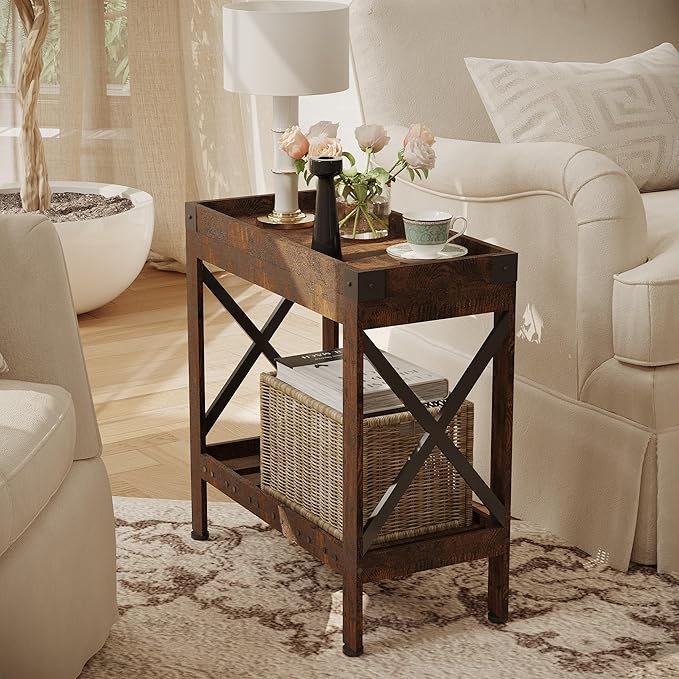 Narrow Side Table, Slim End Table - Image 5